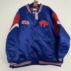 Herren Mitchell & Ness Buffalo Bills Big & Tall Satin Full-Snap Jacke Größe 6XLB - Bild 1 von 11