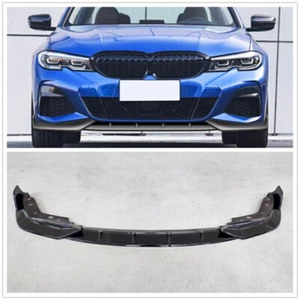 Front Bumper Spoiler Splitter Lip For 2019-2022 BMW 3 Series G20 Gloss Black - Picture 1 of 5
