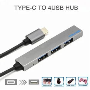 Type C 5Gb 4 Port HUB USB-C to USB 3.0 Splitter Converter OTG Adapter Cable - Picture 1 of 2