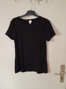 T-Shirt, H&M, schwarz, Gr. L (40/42), Nr. 128