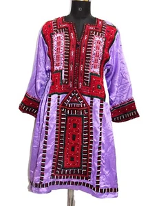 Afghani Vintage Banjara Tribal Boho Dress Hand Embroidered Work Frock Balochi - Picture 1 of 8