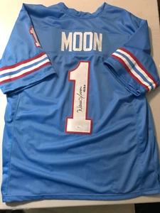 WARREN MOON #1 JSA AUTOGRAFIADO ""HOF 06" INSCRITO JERESY PERSONALIZADO - Imagen 1 de 7