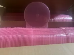 200 NUOVE CUSTODIE IN POLI CD DVD ROSA DI ALTA QUALITÀ, USA CONCHIGLIA, PN1015, SPEDIZIONE GRATUITA - Foto 1 di 2