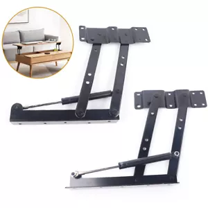 2pc Adjustable Lift Up Coffee Table Lift Frame Furniture Spring Hinge Hinge - Picture 1 of 6