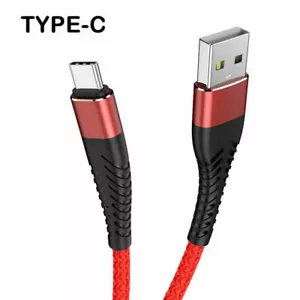 Heavy Duty Braided USB C Type-C Fast Charging Data Sync Charger Cable Long Cord - Picture 1 of 14