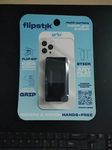 Flipstik Defy Gravity Cell Phone Stick & Stand with Grip Loop - Black - Zdjęcie 1 z 2