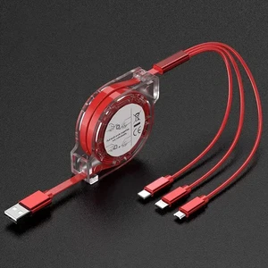 Kabel ładujący Multi 3 w 1 z Lightning Typ C Micro USB Kolor - Darmowa wysyłka - Zdjęcie 1 z 4