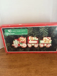 Christmas Around The World House Of Lloyd TEDDY TRAIN Lights NIB Working - Picture 1 of 9