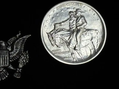 1925 Stone Mountain Half Dollar – Mint State Gem 12.5g Silver Beauty - Image 1 of 4