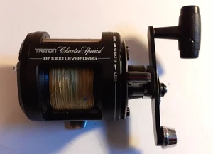 SHIMANO TRITON CHARTER SPECIAL TR1000 LEVER DRAG  BOAT REEL - LOADED WITH BRAID - Picture 1 of 7