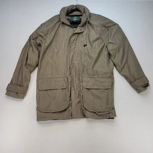 VTG Orvis Jacket Mens Large Khaki Green Mesh Lined Windbreaker Lightweight - Picture 1 of 10