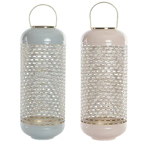 Kerzenschale DKD Home Decor Blau Rosa Aluminium 24 x 24 x 60 cm 24 x 24 x 71  - Bild 1 von 2