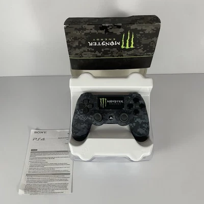 Controle sem fio Sony PlayStation 4 PS4 Monster Energy Drink promocional raro - Imagem 1 de 4
