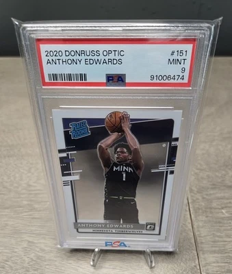 2020-21 Panini Donruss Optic #151 Anthony Edwards Rookie Card RC PSA 9 Minnesota - Image 1 of 2
