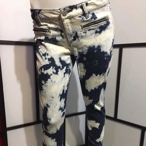 Allen B. by Allen Schwartz Women's Tie Dye Straight Leg Denim Jeans Size 8 - Picture 1 of 8