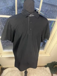 Champion Polo Golf Shirt Men's Black Short Sleeve Double Dry Size Medium - Picture 1 of 10