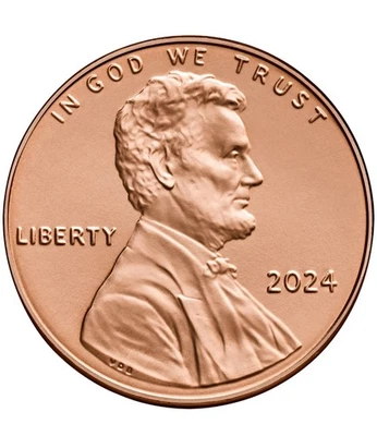 2024-P Abraham Lincoln Shield Cents U S Mint BU 1C - Image 1 of 2