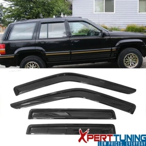 Fits 93-98 Jeep Grand Cherokee Window Visors Vent Sun Rain Guard Acrylic 4PCS - Picture 1 of 10