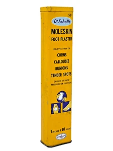 Vintage Dr Scholl's Moleskin Foot Plaster Tin Advertising Medicine Podiatry - Foto 1 di 16