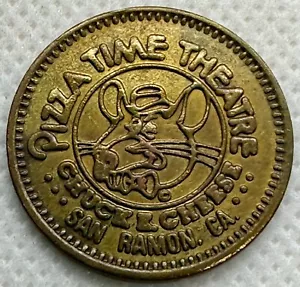 1980 SAN RAMON CA CHUCK E CHEESE TOKEN Pizza city CALIFORNIA CEC retro - Picture 1 of 2