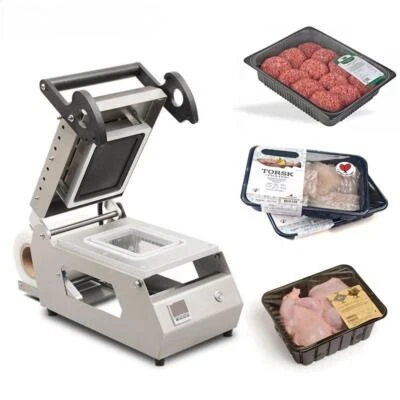 Food Tray Sealing Machine Manual Heat Tray Sealer Packaging Wrapping Machines  - Image 1 of 4