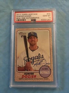 HUNTER DOZIER 2017 Topps Heritage RC Real One Autographs RC#-HD PSA GEM MINT 10 - Picture 1 of 4