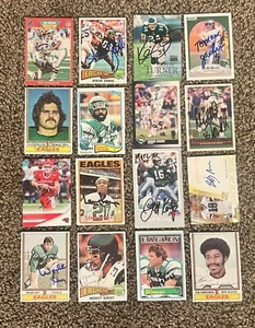 (94) DIFFERENT PHILADELPHIA EAGLES AUTHENTIC AUTOGRAPHED FOOTBALL CARD- GET 94! - Picture 1 of 17