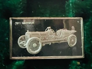 Franklin Mint Silver Bar Mini Ingot 1975 Centennial Car Classic vtg 1911 Marmon - Picture 1 of 4