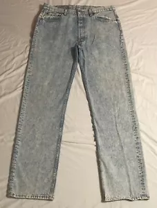 Jeans vintage Levi's 501 XX 36x34 bottoni lavaggio acido mosca made in USA anni 80 90 501-0108 - Foto 1 di 12