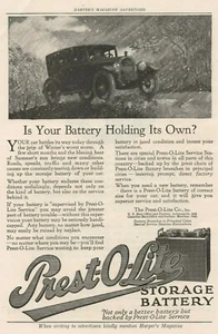 Prest-O-Lite 1917 Storage Battery Indianapolis Indiana Vintage Print Ad - Picture 1 of 1