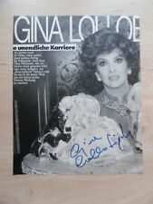Gina Lollobrigida Autogramm signed 20x26 cm Magazinbild