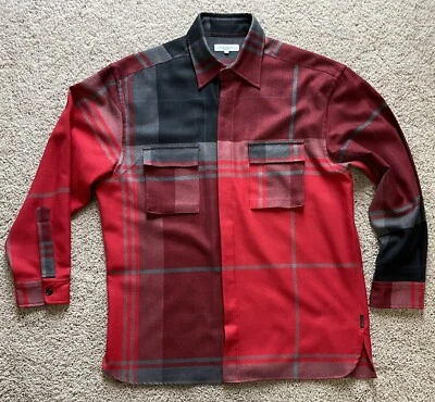 Jaqueta Camisa Flanela Alex Cannon-Xadrez Manga Longa-Botões Ocultos-Lã-Masculino G - Imagem 1 de 4