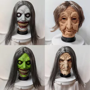 Cosplay The Exorcist Regan Mask Halloween Scary Demon Witch Face Props Latex - Picture 1 of 11
