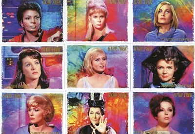 Conjunto completo de 72 cartas Women of Star Trek A&I folha de ouro base mais 2 invólucros vazios - Imagem 1 de 4