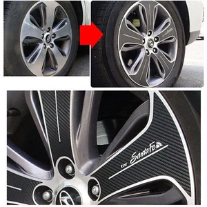 2010+ Santa fe Noflange alloy wheel 18inch Carbon Wheels Mask Decal Sticker No.7 - Foto 1 di 1