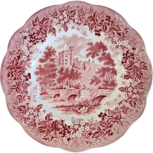 Meakin J & G Romantic England Red Dinner Plate - Picture 1 of 3