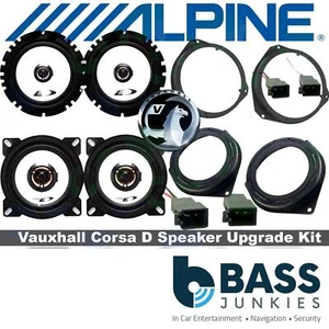 Vauxhall Corsa E 2015-19 Alpine 800 Watts Front Door & Rear Door Car Speaker Kit - Picture 1 of 1