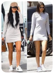 Kendall J graues Strick Minikleid mit Stehkragen von MinkPink ausverkauft XS makellos - Bild 1 von 7