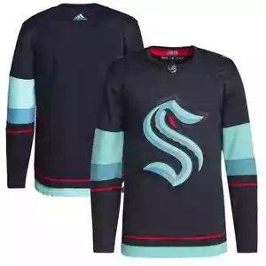 NHL Seattle Kraken Adidas Authentic Adult Home Jersey Size 42 NWT - Picture 1 of 9
