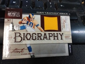 2010 National Treasures Elroy Crazylegs Hirsch Game Worn Jersey 43/50 NFL Rams - Bild 1 von 2