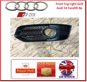 AUDI A3 S3 08-12 FL GENUINE O/S RIGHT FRONT BUMPER FOG LIGHT GRILL 8P0807682G9B9 - Picture 1 of 5