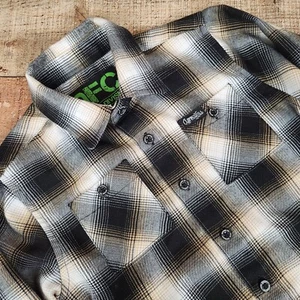 Dixxon Flannel Youth Division Small Brown Plaid Long Sleeve Flannel Cypress Hill - Picture 1 of 8