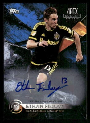 2016 Topps Apex MLS Ethan Finlay Auto Autographs Blue AU,SN #53 Card #/99 - Image 1 of 2