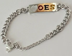 OES Heart Bracelet Silver Tone Eastern Star - Picture 1 of 4