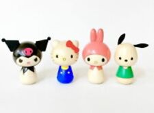 Sanrio Hello Kitty My Melody Kuromi Pochacco Set Japanese Kokeshi Doll 8cm
