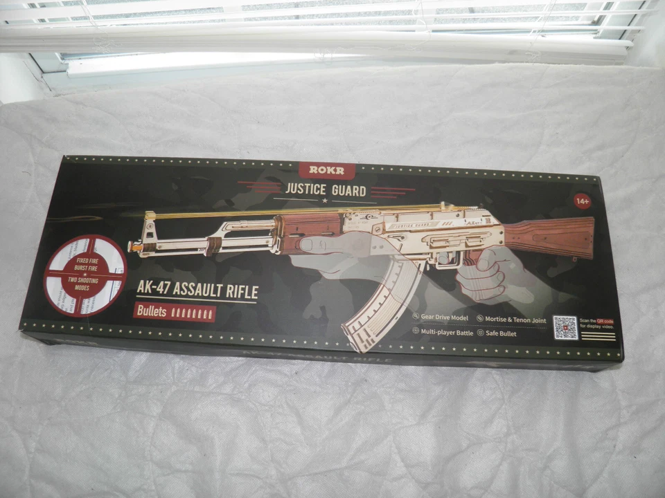 Rolife Justice Guard Gun Models AK-47 Assault Rifle Rubber Band Gun Open Box - Image 1 of 4