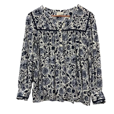 Blusa Top Para Mujer Lucky Brand Boho Campesina Manga Larga Talla XL Gitana Hippie DEFECTUOSA Foto 1 de 4