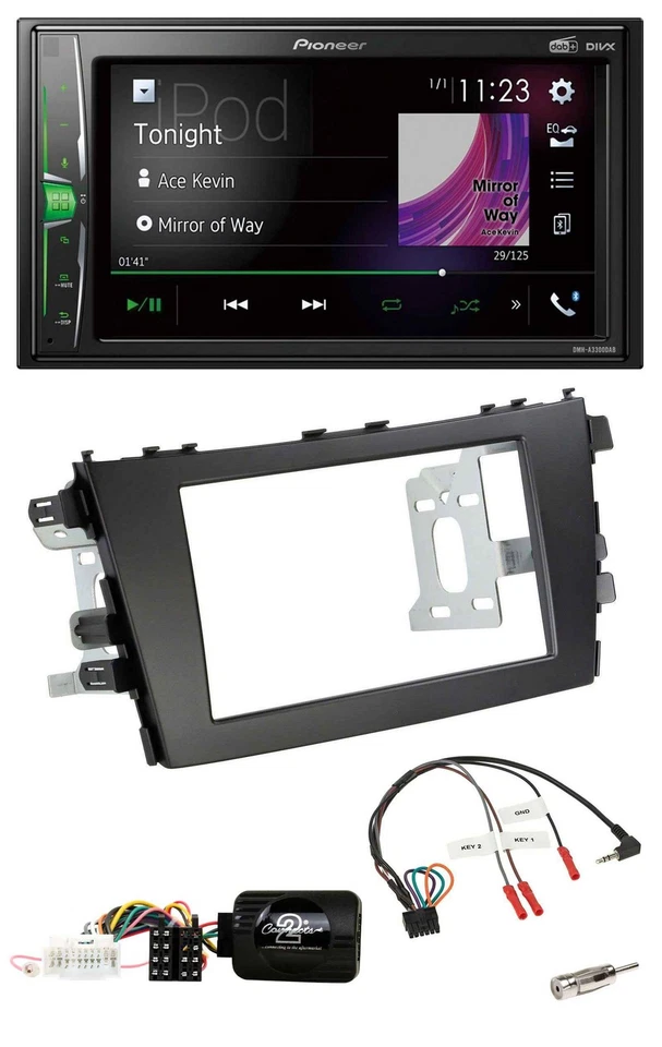 Pioneer 2DIN Lenkrad DAB USB Bluetooth Autoradio für Suzuki Celerio LF ab 2014 - Bild 1 von 4