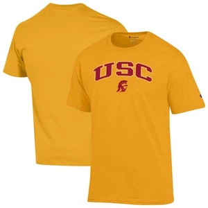 Men's-Champion  Gold USC Trojans Arch Over Logo T-Shirt - Picture 1 of 3