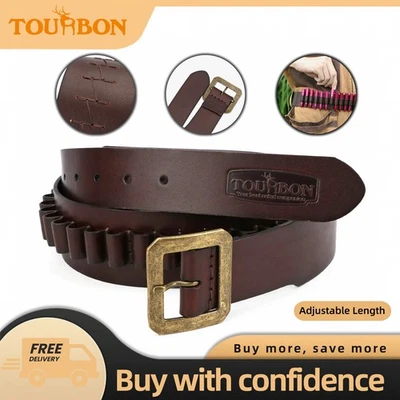 Tourbon .44/.45mag Pistol Cartridges Belt Ammunition Sling Holster Carry Leather